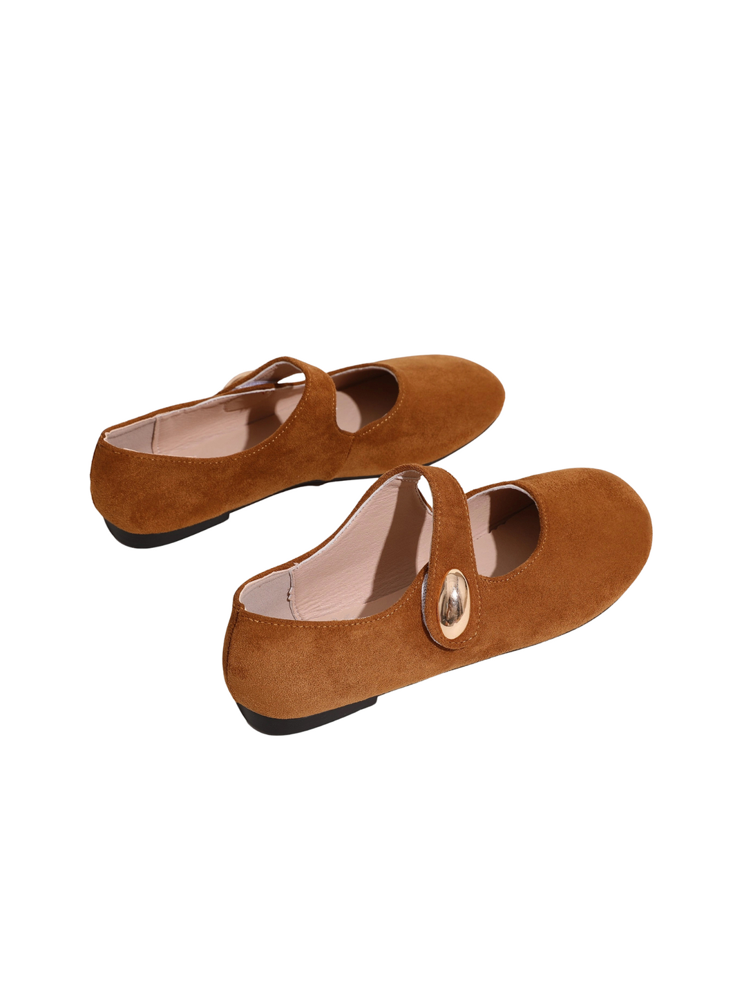 Velouré Verge Close Toe Suede Loafer- Brown