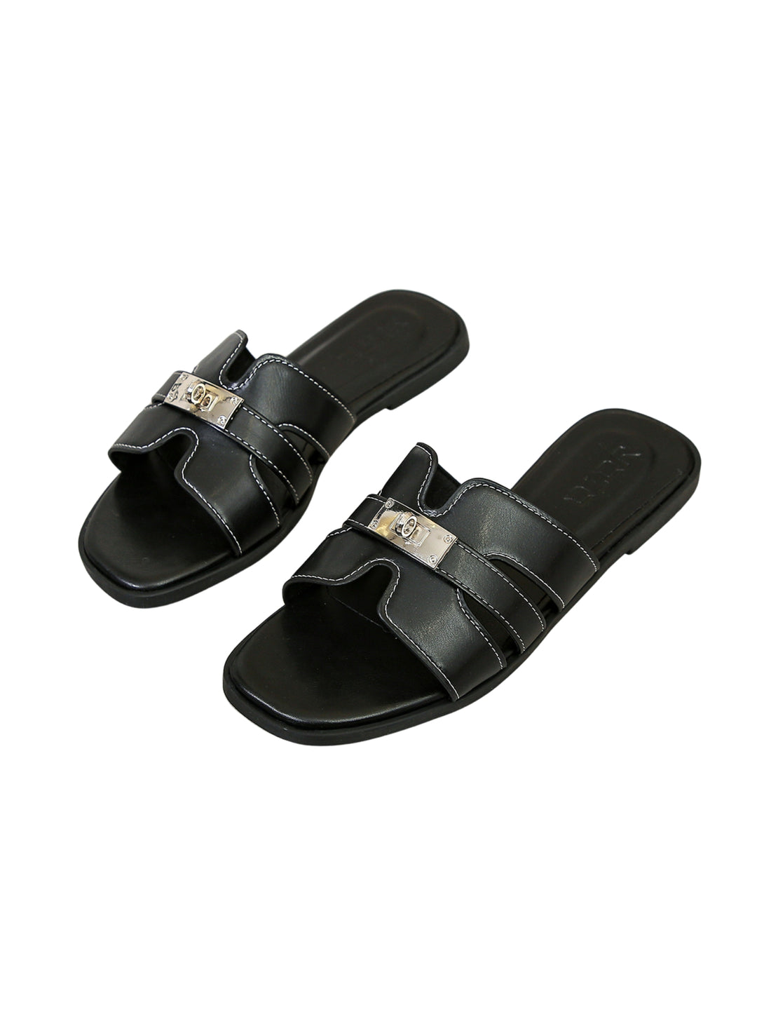 Urban Mellow Flat Slides-Black
