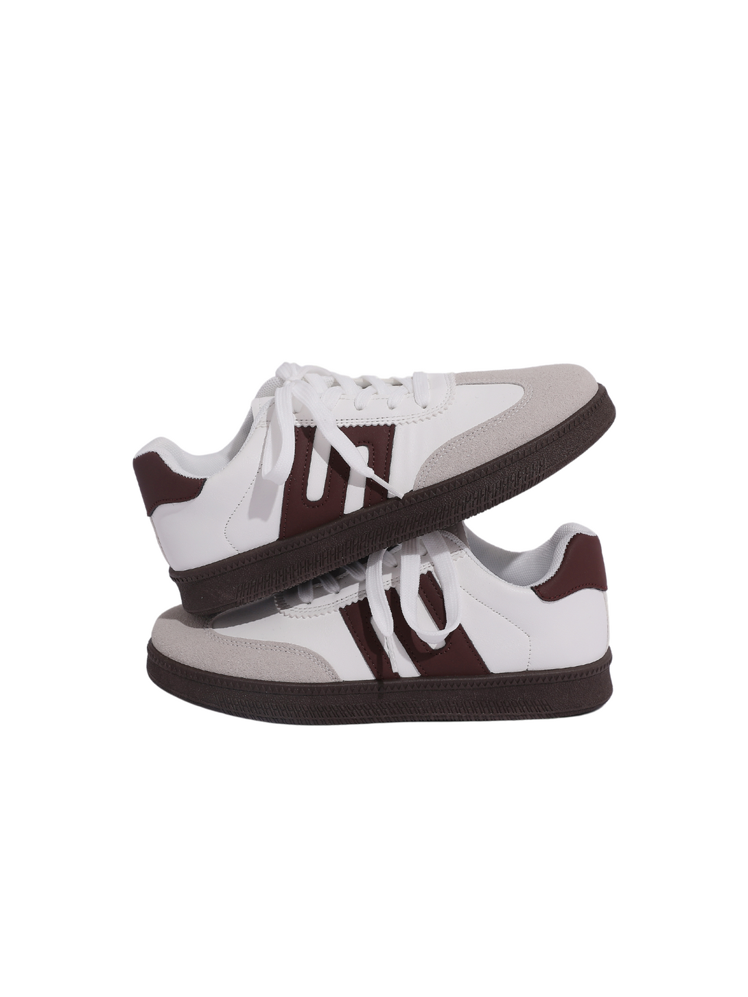 Simple Loop Lace-up Sneakers-Black