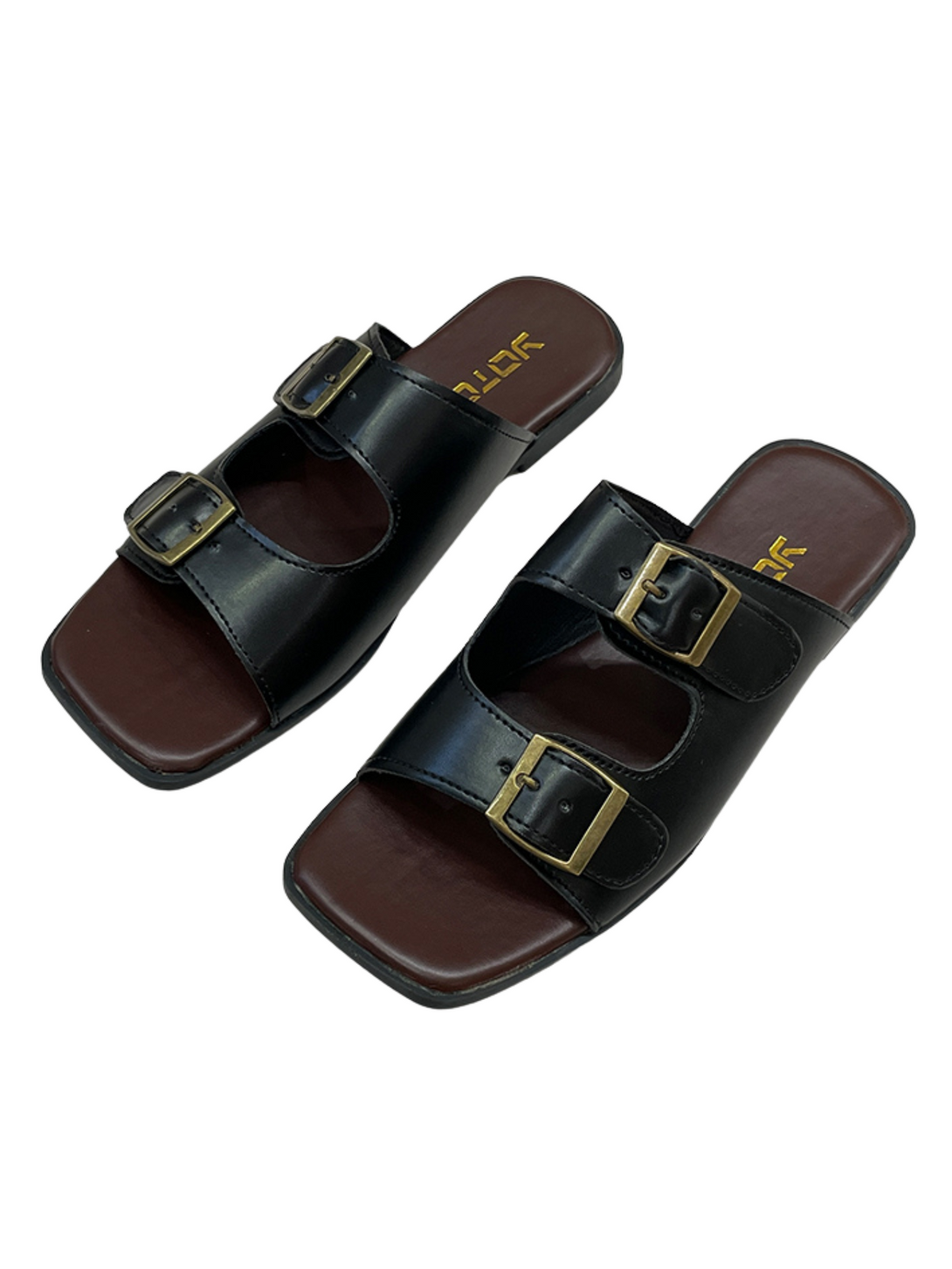 Vita Bloom Flat Slides-Khaki