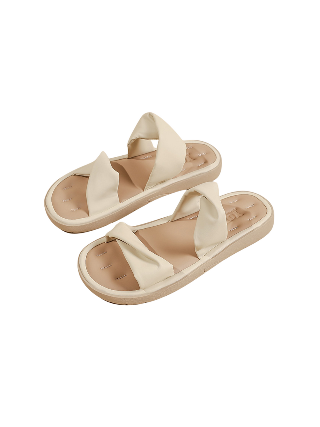 Vita Cloud Padded Slip-On Sandals-Apricot
