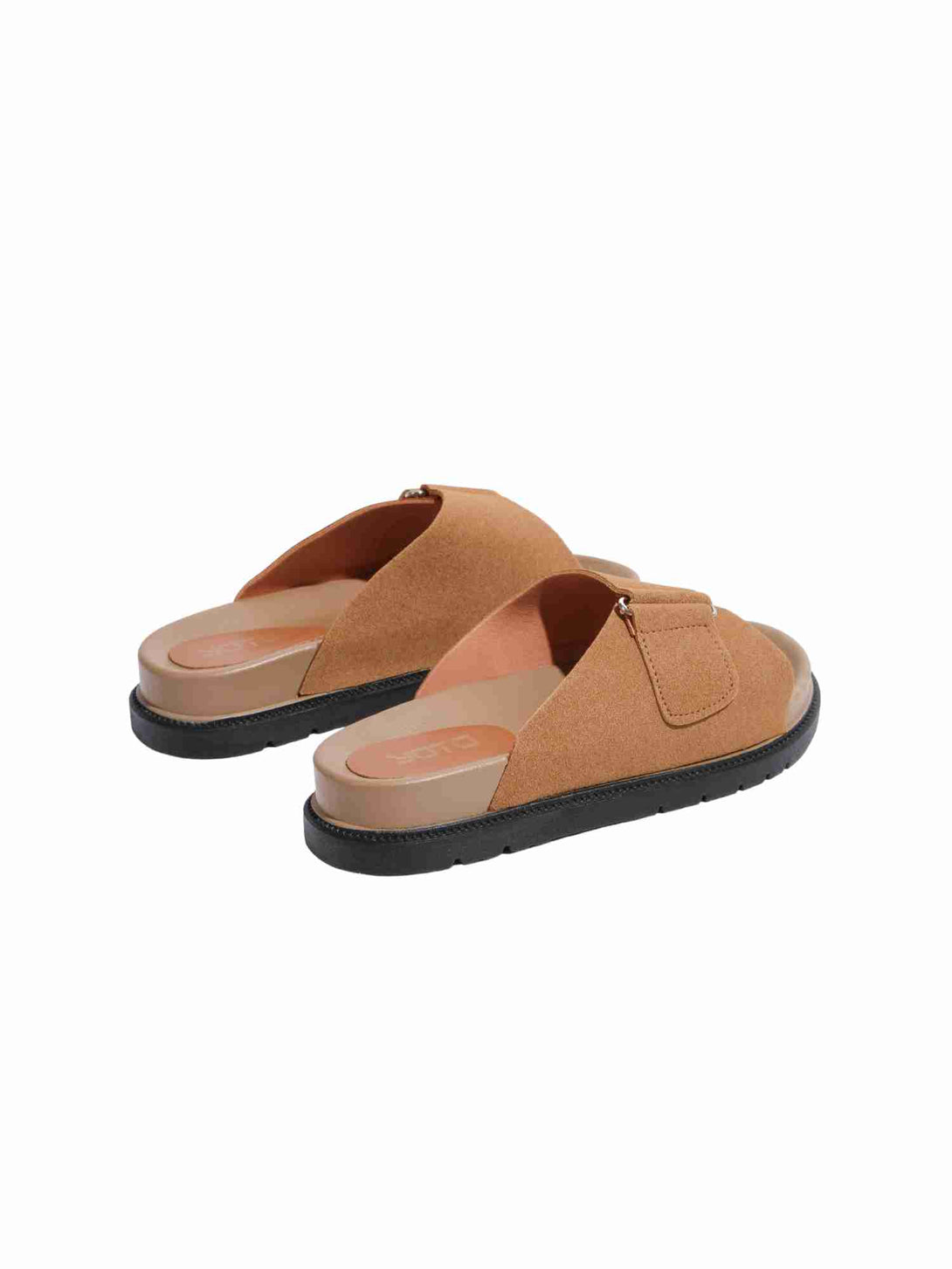 Core Slip Flat Slide Slipper-Beige