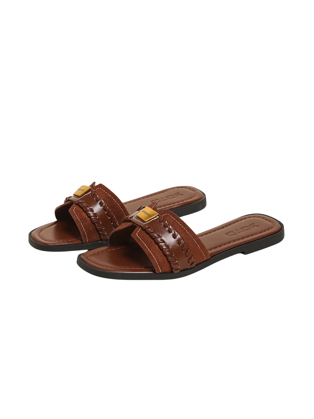 Urban Pace Flat Slides-Black