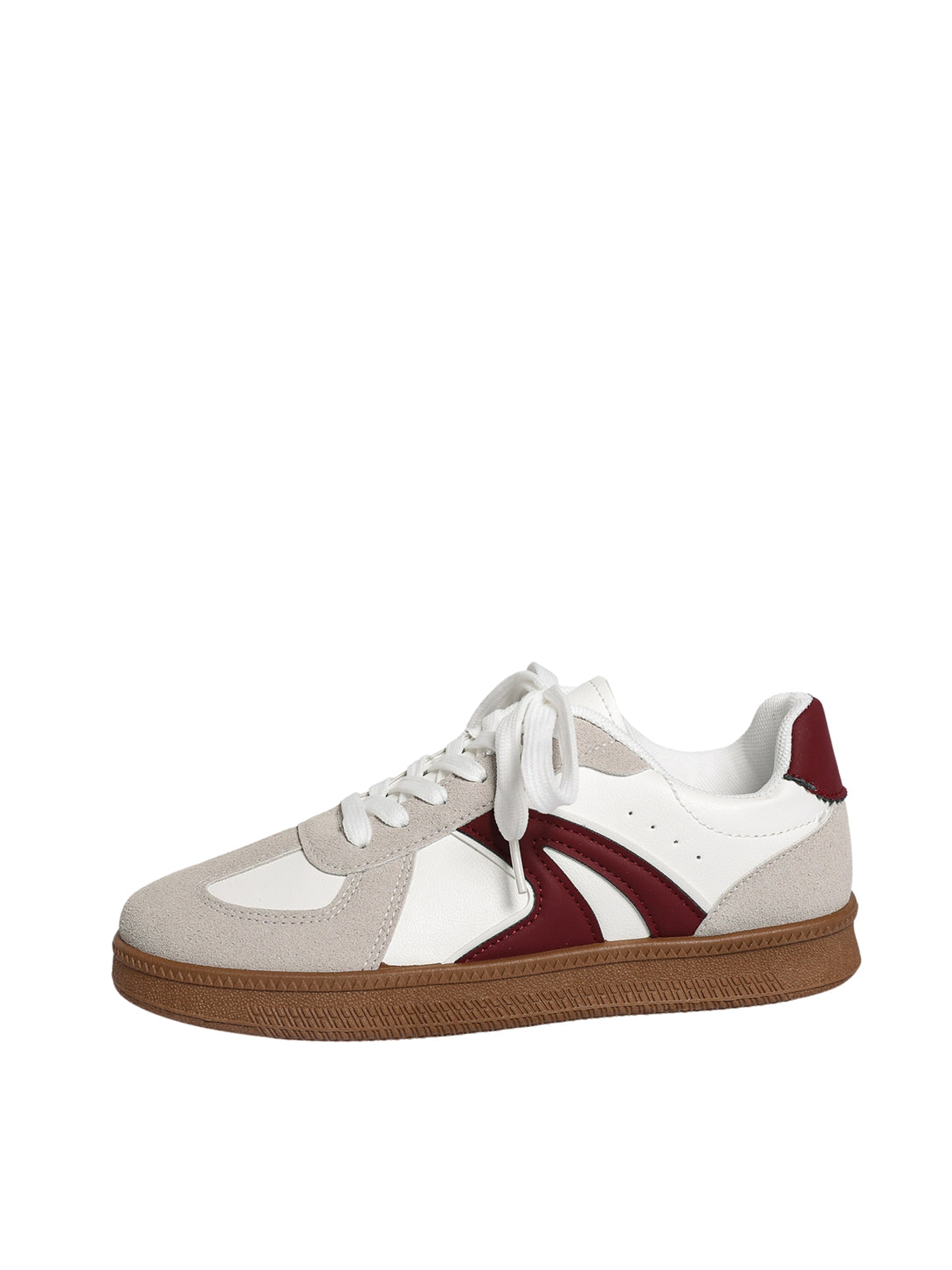 Simple Pulse Lace-up Sneakers-Red