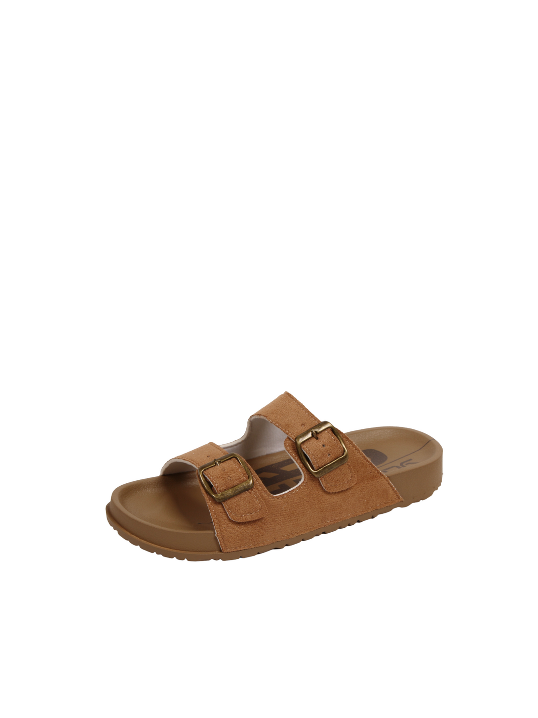 Quiet Comfort Dual Buckle Slides Sandals-Black